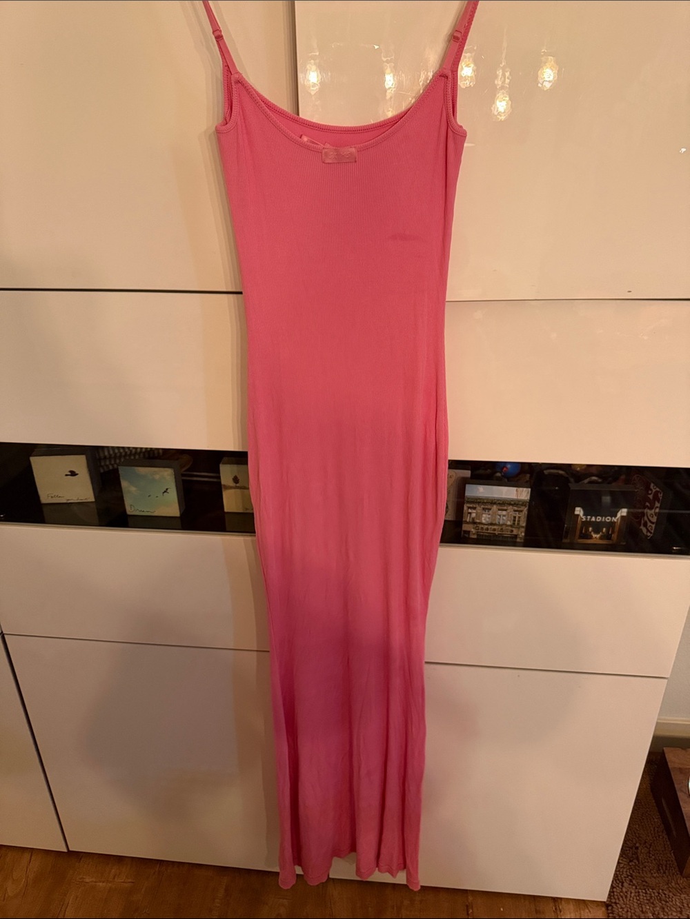 Sleeveless Pink Maxi Slip Dress